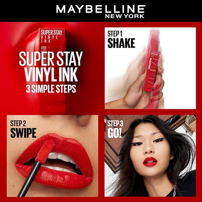 Maybelline High-Glossy New York Superstay Vinyl Ink Liquid Lipstick - Image 3